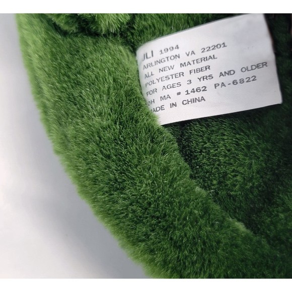 Vintage JLI Green Plush Sea Turtle 1994 The Petting Zoo Realistic Large Eyes 13" - Picture 13 of 13